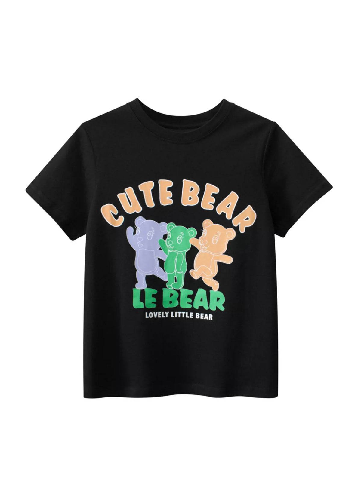 Children's Bear Graphic Short Sleeve T-Shirt - Lilixa.store