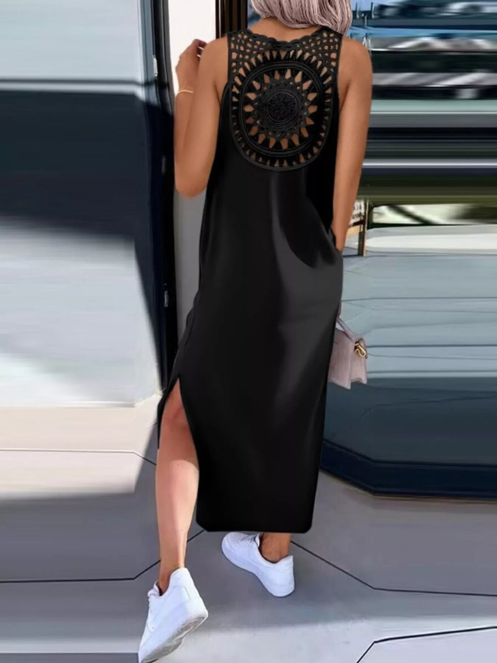 Side Slit Sleeveless Maxi Dress - Lilixa.store