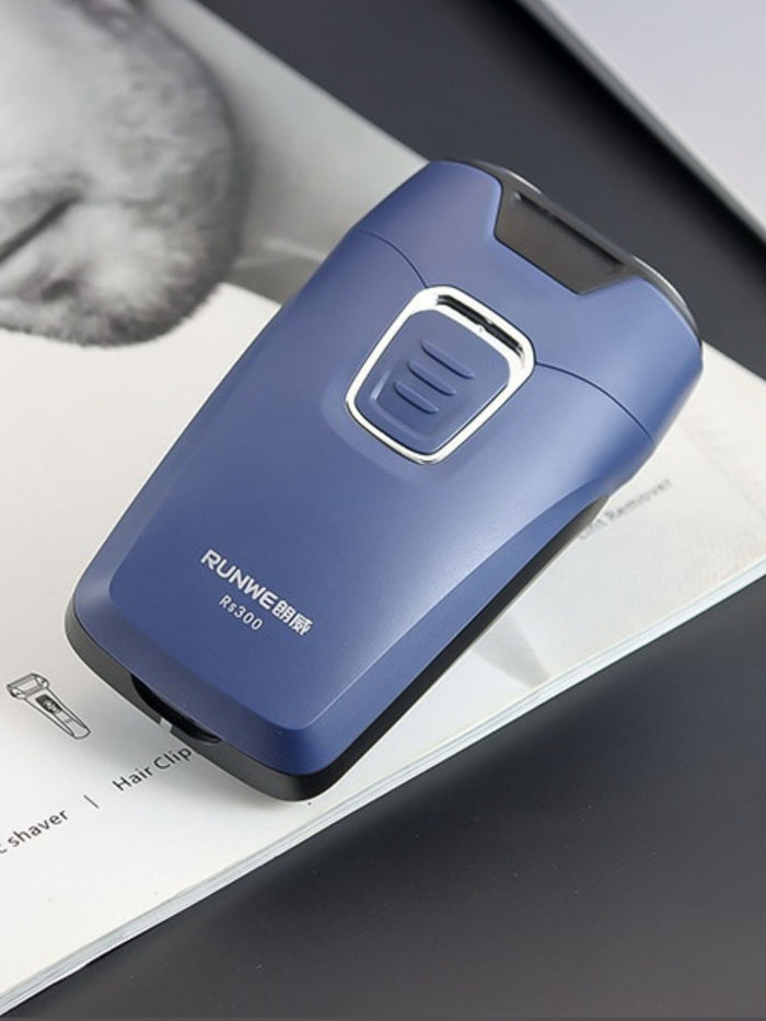 Portable Electric Shaver in Dusty Blue