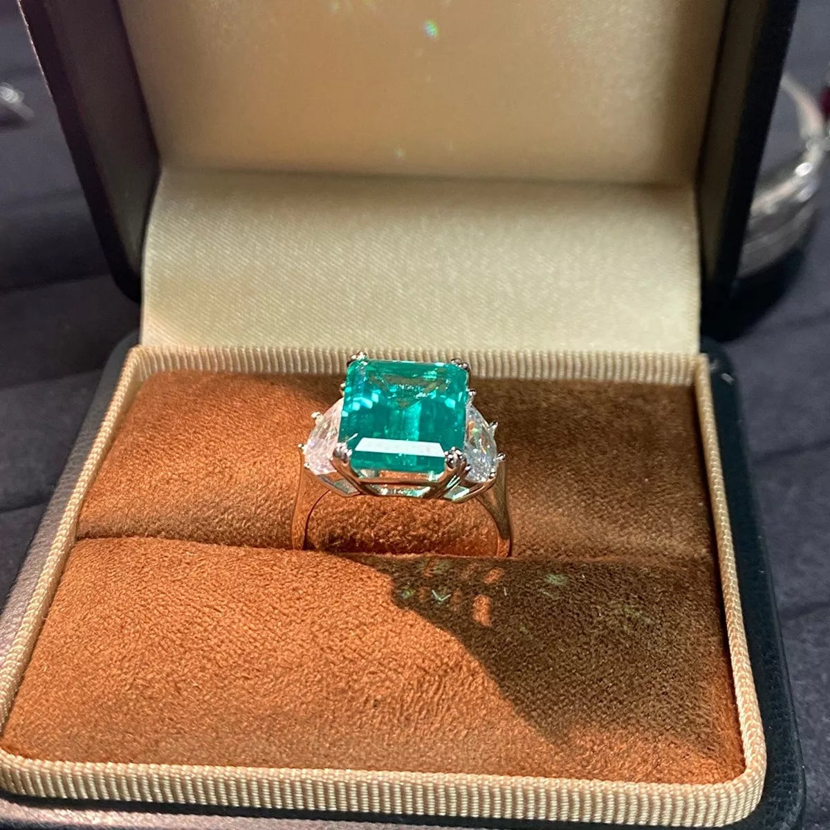 925 Sterling Silver Zircon Geometric Ring