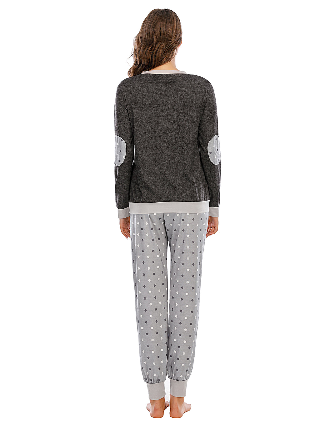 Long Sleeve Top and Polka Dot Pants Set - Lilixa.store