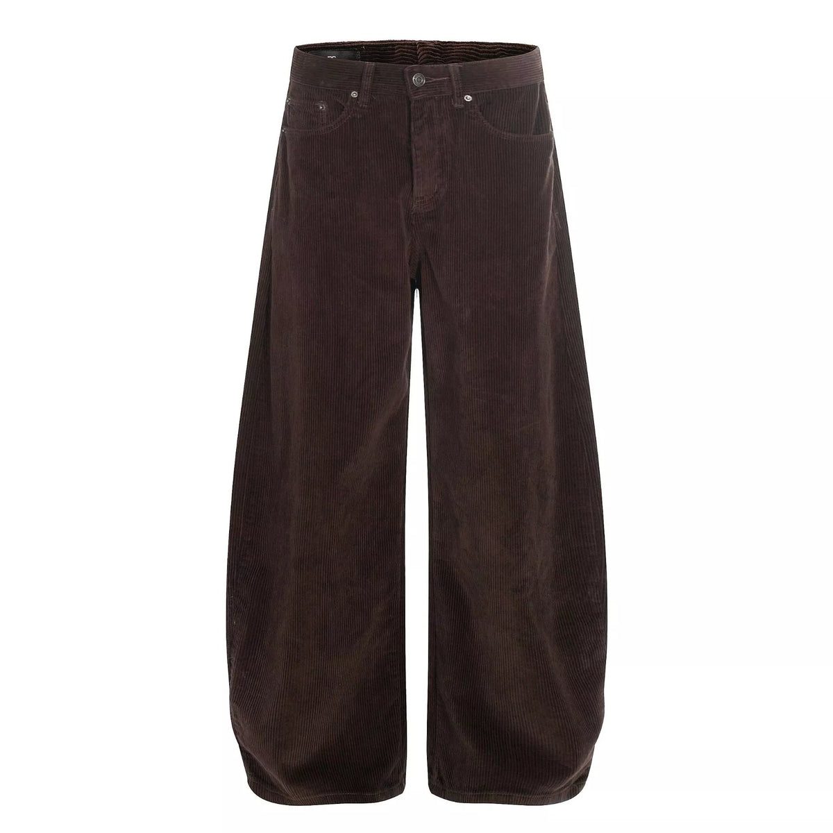 Men's Wide Leg Corduroy Pants in Brown, view 8