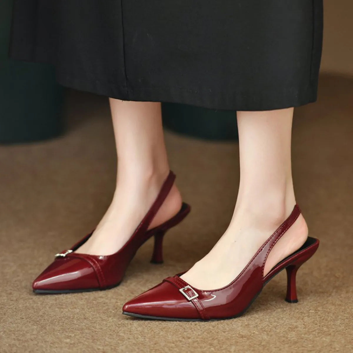 Pointed Toe Slingback Pumps - Lilixa.store