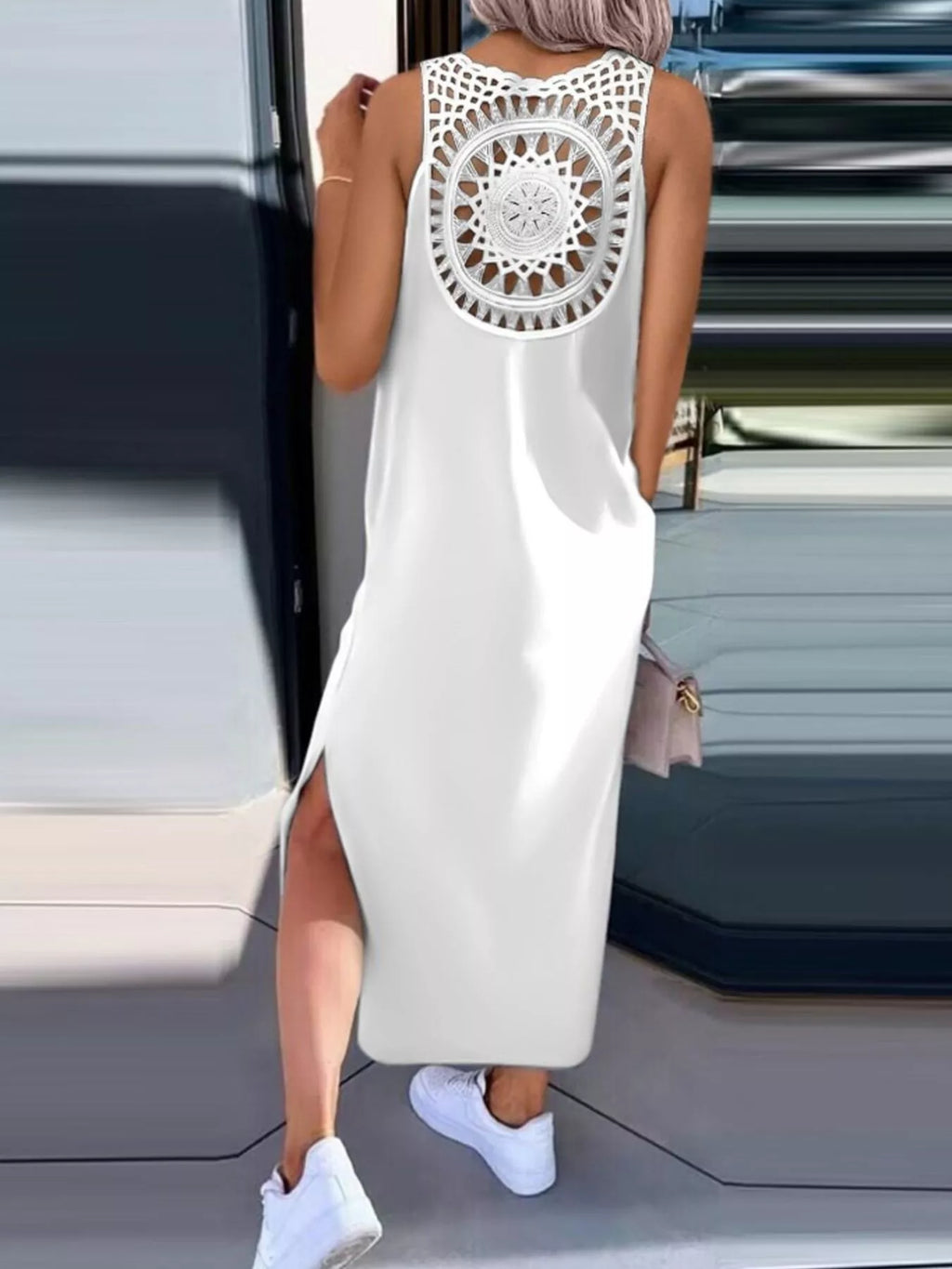 Side Slit Sleeveless Maxi Dress - Lilixa.store