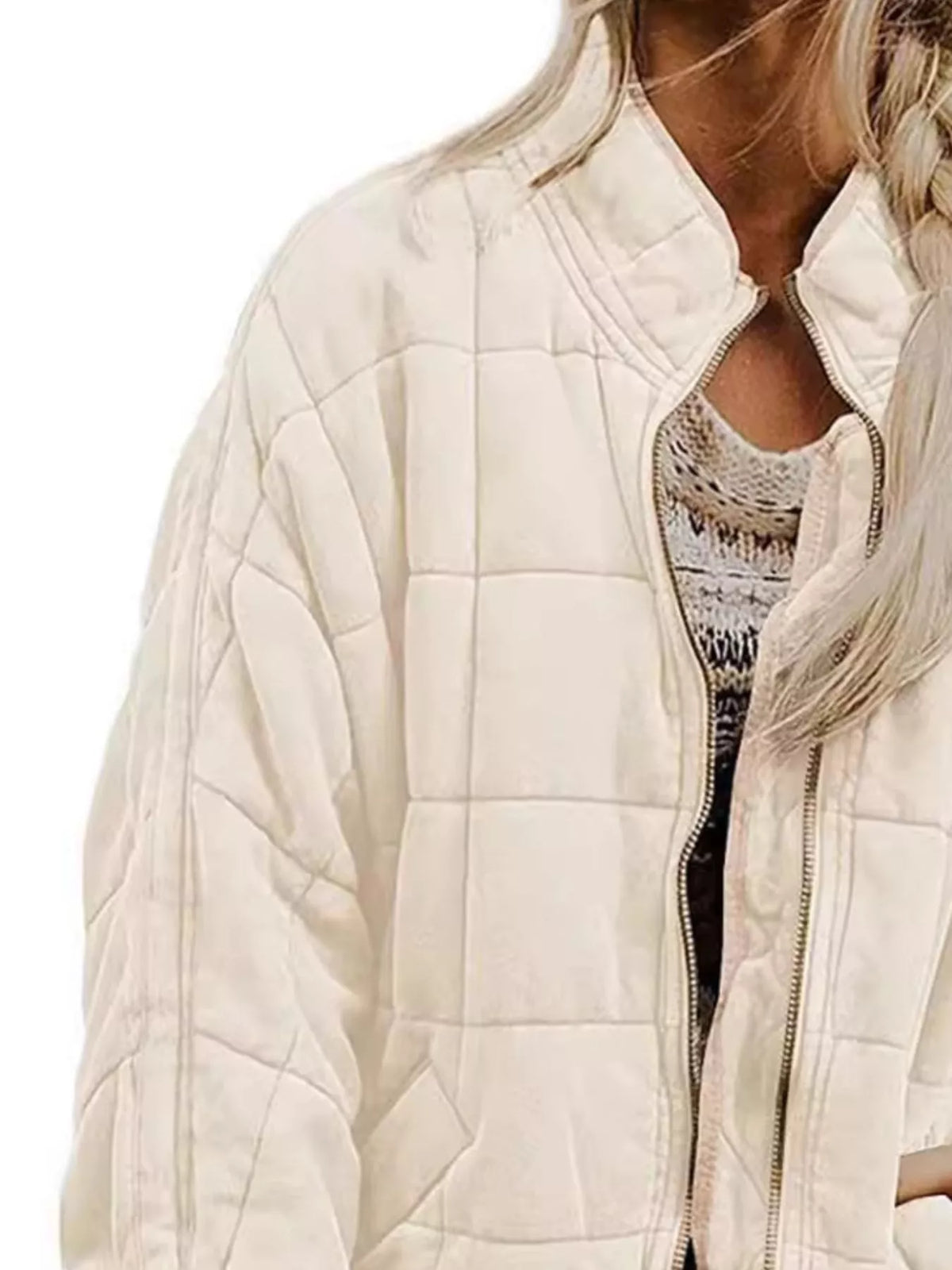 Quilted Zip Up Outerwear, view 14