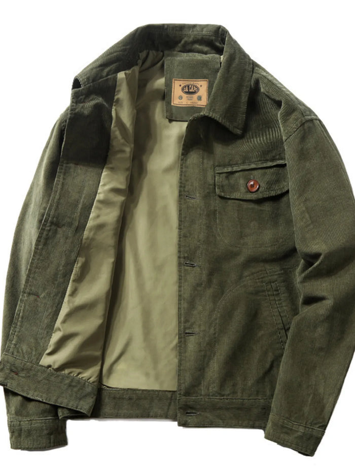 Men's Plus Size Vintage Corduroy Casual Jacket - Lilixa.store