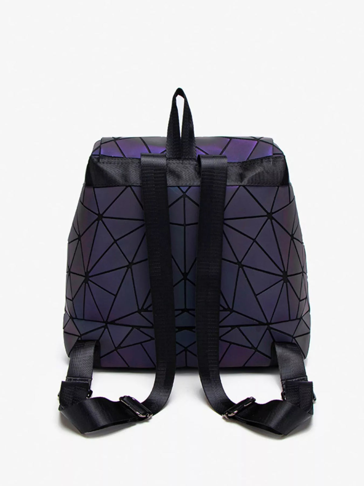 Geometric Backpack Bag in Blue Purple, view 8