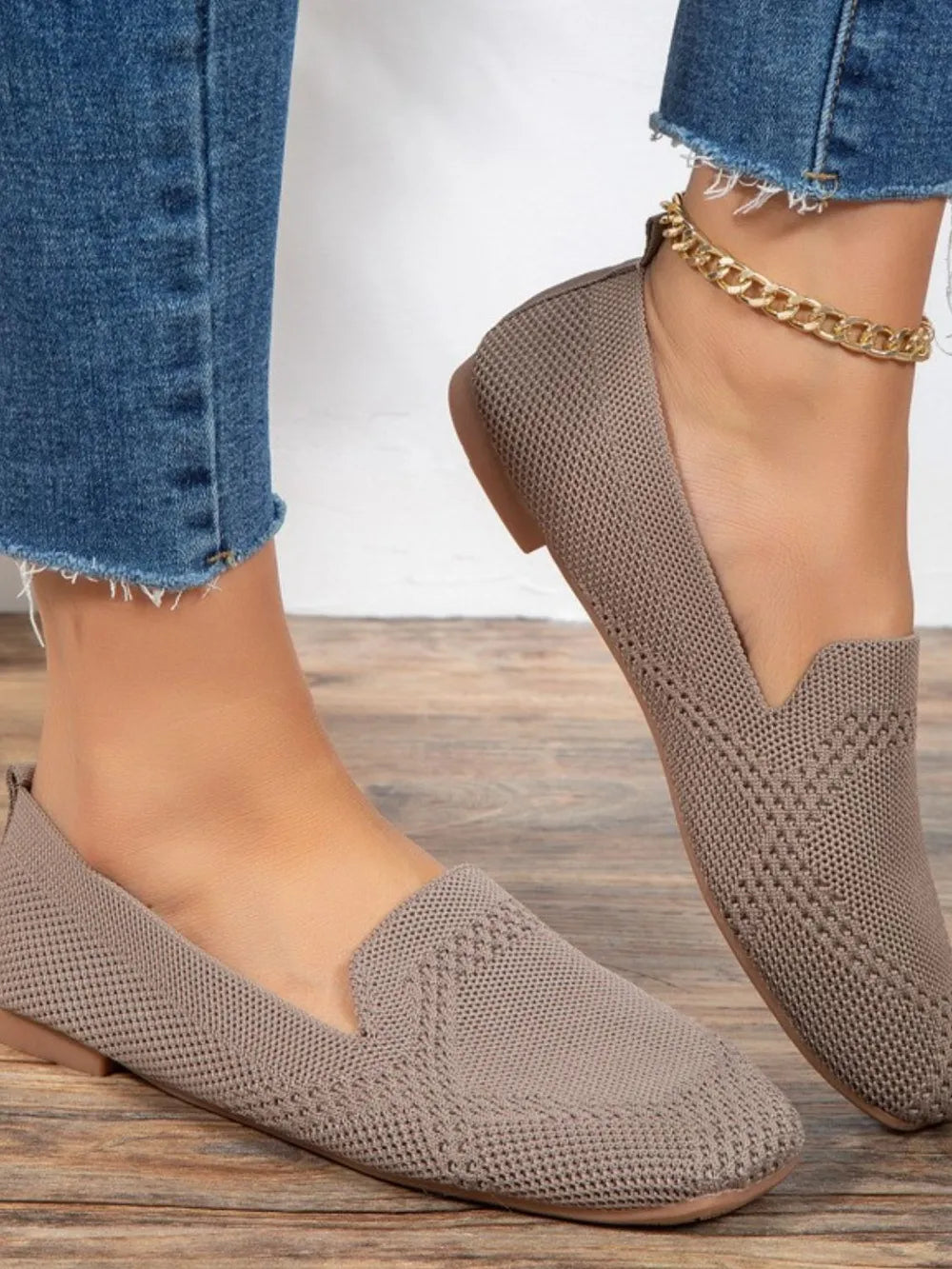 Square Toe Flat Slip-Ons, view 7