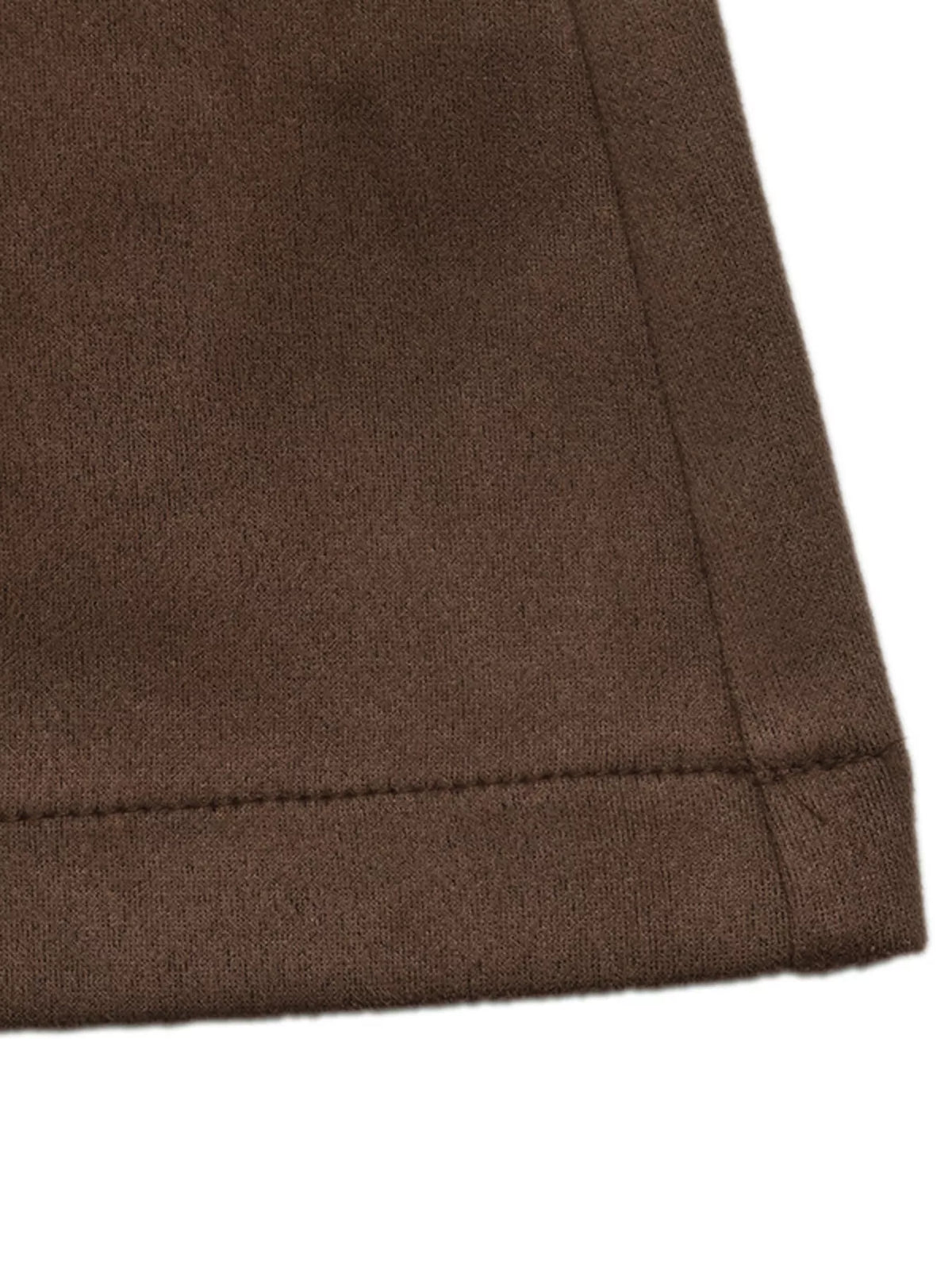 Button-Front Long Sleeve Blazer Dress in Coffee Brown, view 12