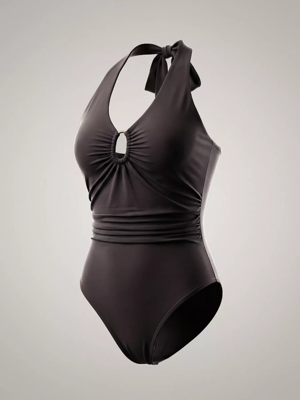 Halter Neck Ruched Bodysuit - Lilixa.store