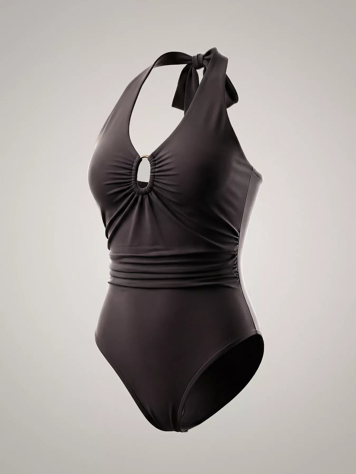 Halter Neck Ruched Bodysuit - Lilixa.store