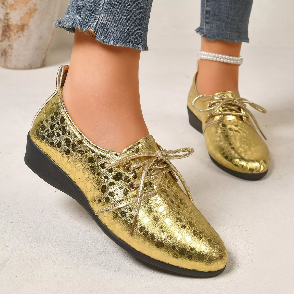 Point Toe Wedge Loafers - Lilixa.store