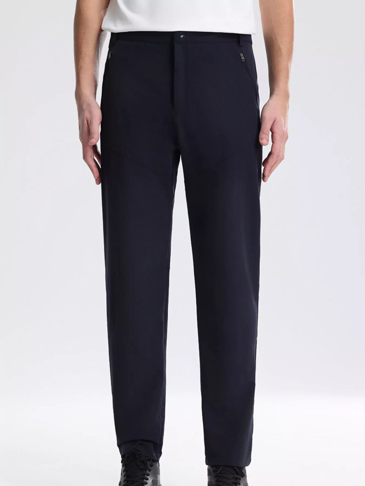 Men's Plus Size Casual Slim Fit Pants in Black