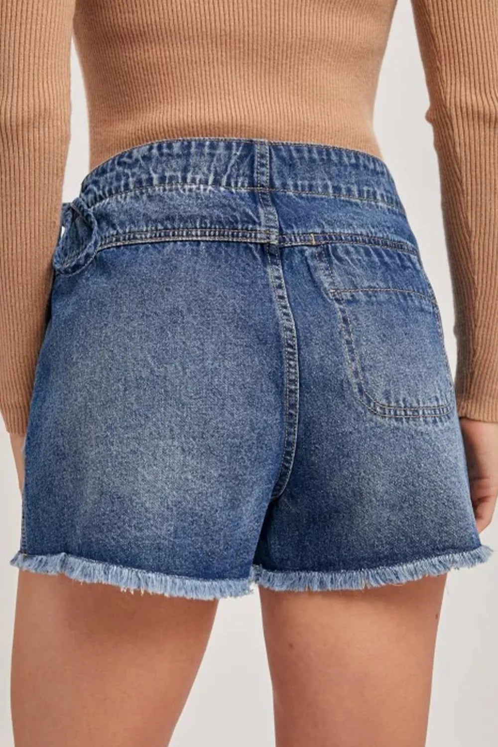 Wrapped Tied Waist Denim Skort - Lilixa.store