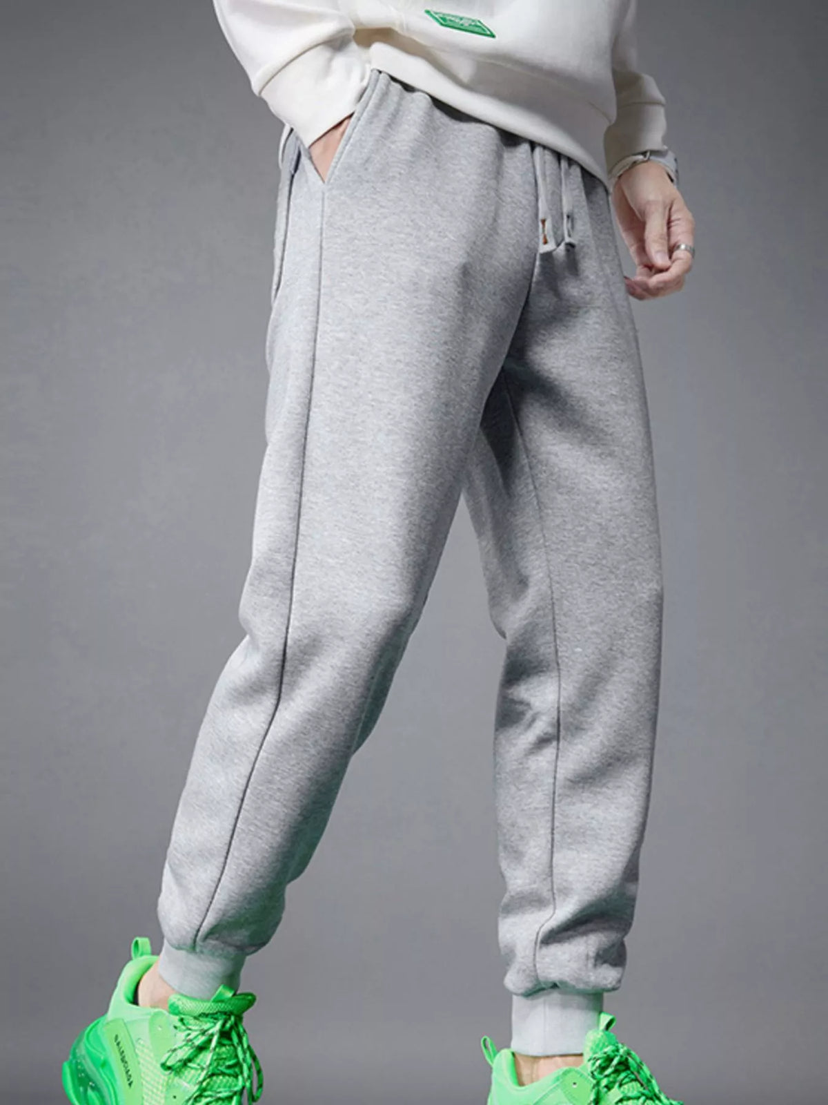 Men's Drawstring Joggers with Pockets, view 3