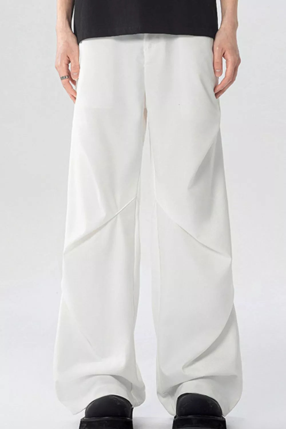 Men's Full Size Wide Leg Pants Plus Size in White