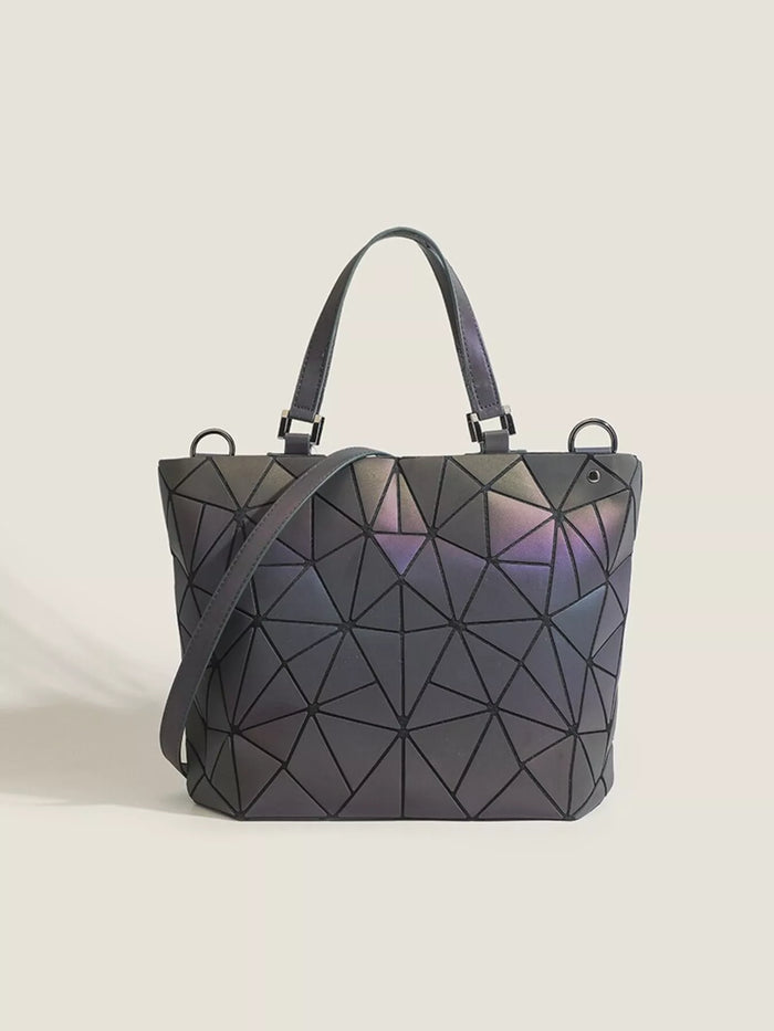 Geometric Modular Handbag in Dark Gray