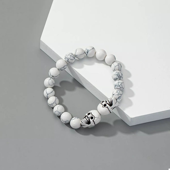 Halloween Skull Beaded Bracelet - Lilixa.store