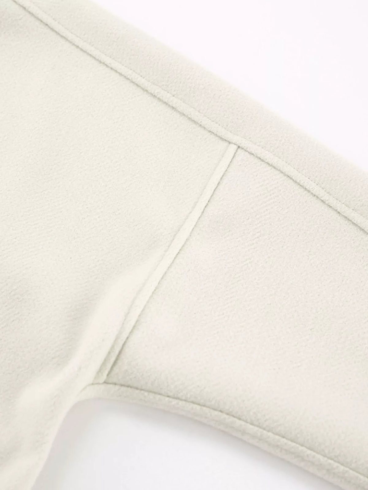 Elegant Stand Collar Open Front Outerwear in White, view 8
