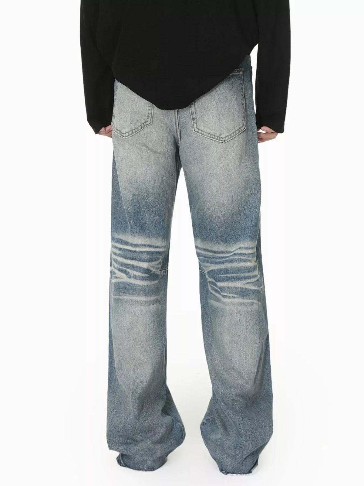 Men's Wide Leg Washed Jeans - Lilixa.store