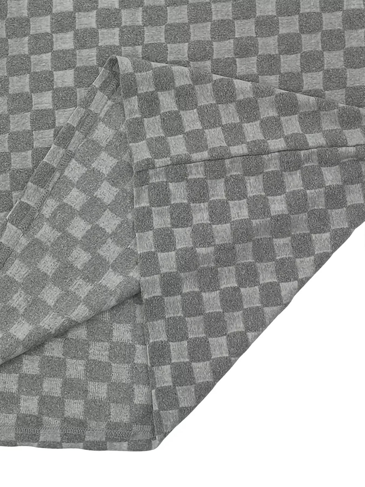 Men's Full Size Textured Checkered Casual Shorts Plus Size, view 8