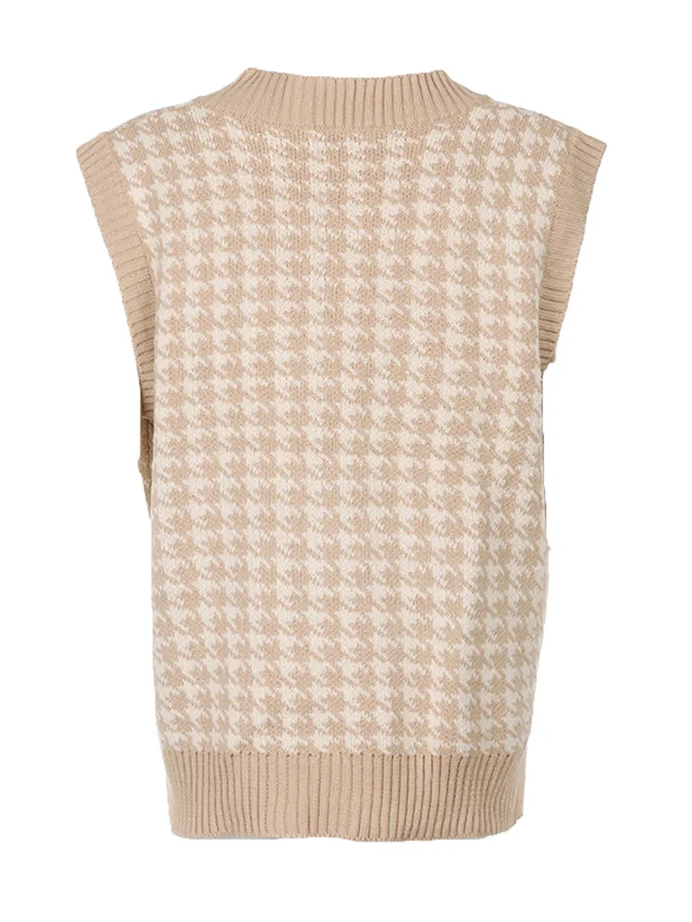 Houndstooth V-Neck Sweater Vest, view 2