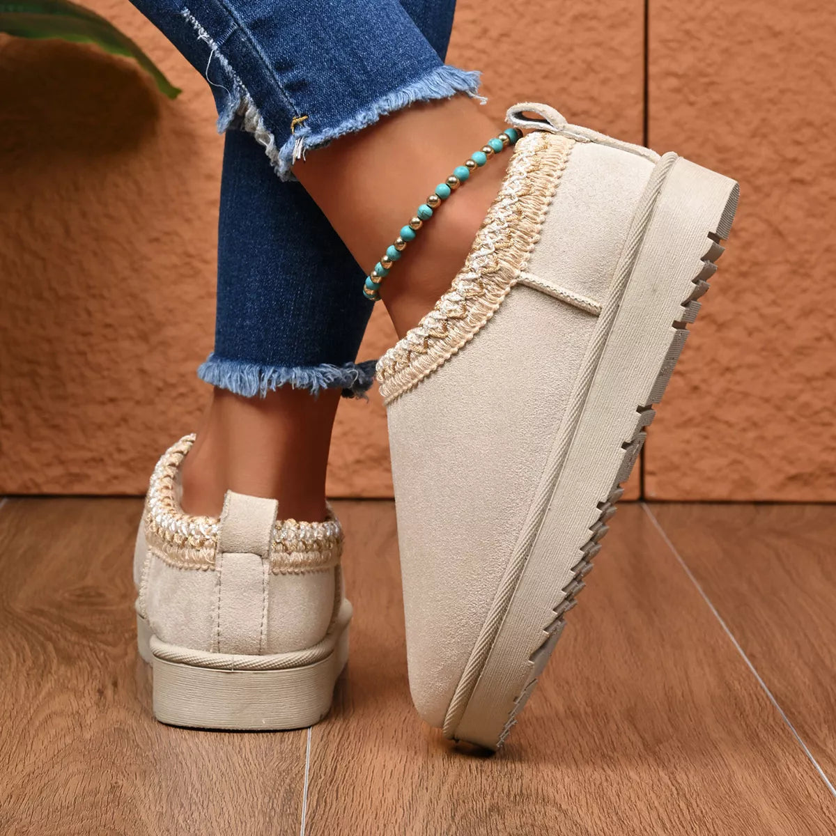 Round Toe Platform Ankle Boots - Lilixa.store
