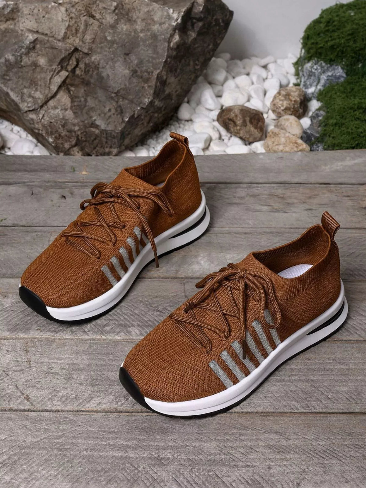 Round Toe Lace Up Athletic - Lilixa.store
