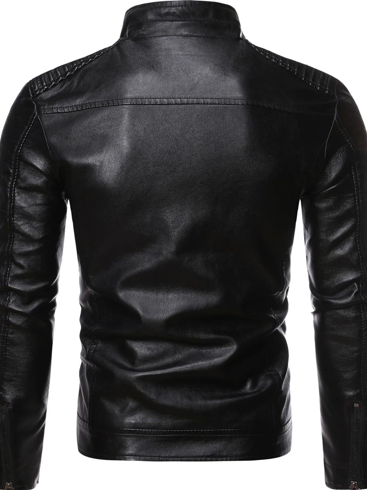 Men's Plus Size Zip Up Motorcycle Jacket - Lilixa.store