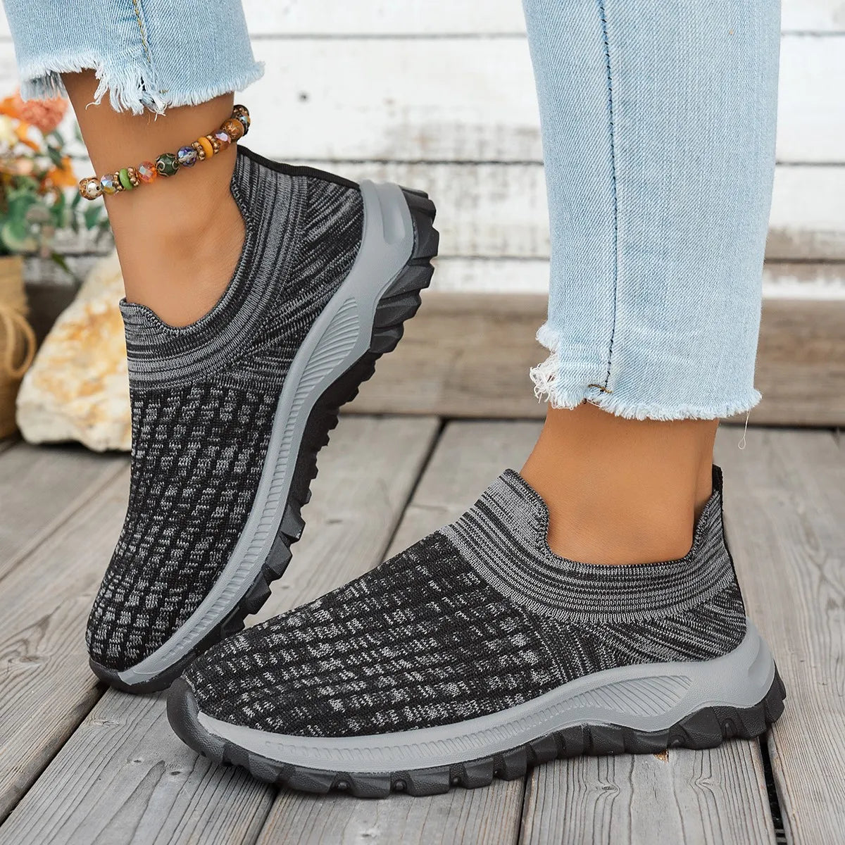 Mesh Round Toe Platform Athletic - Lilixa.store