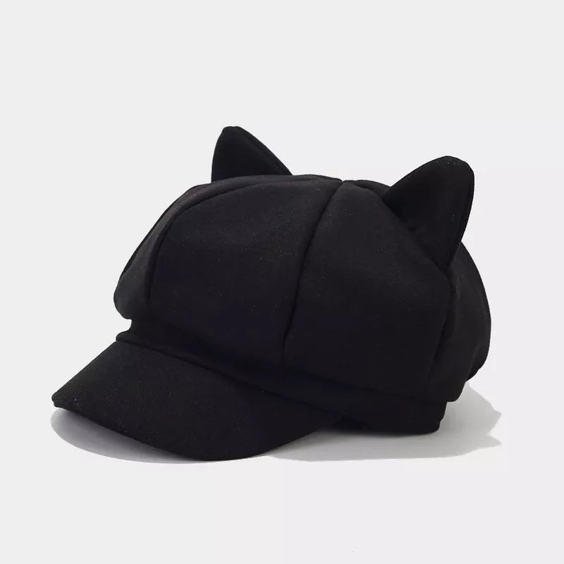 Cat Ear Newsboy Hat - Lilixa.store