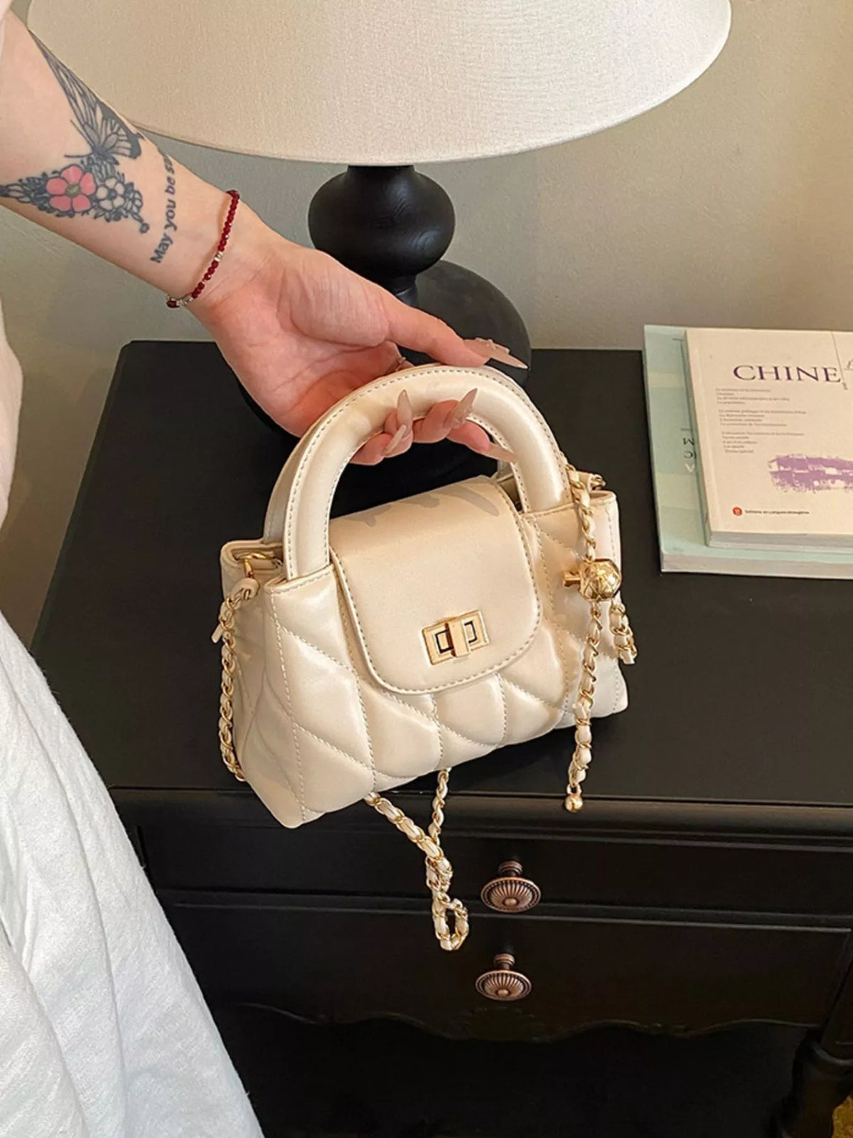 Quilted Chain Strap Crossbody Bag - Lilixa.store