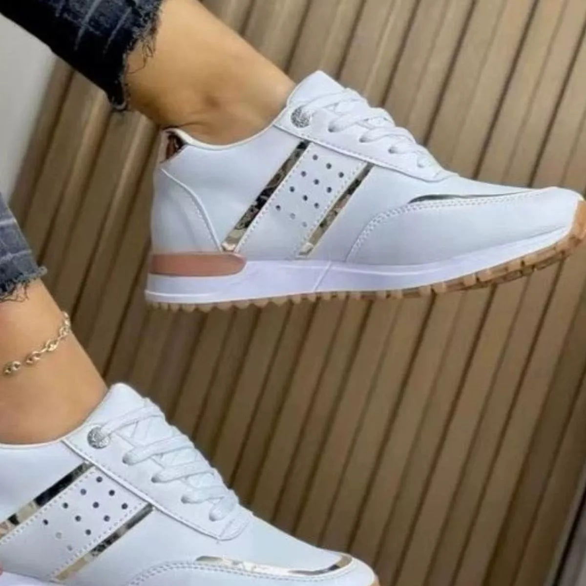 Round Toe Lace Up Athletic - Lilixa.store