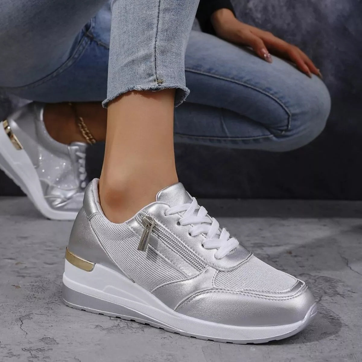 Lace Up Wedge Athletic - Lilixa.store