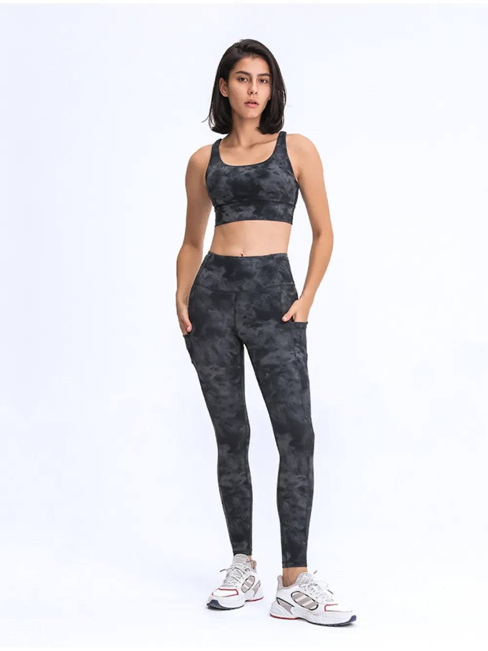 Millennia Wide Waistband Leggings with Pockets - Lilixa.store