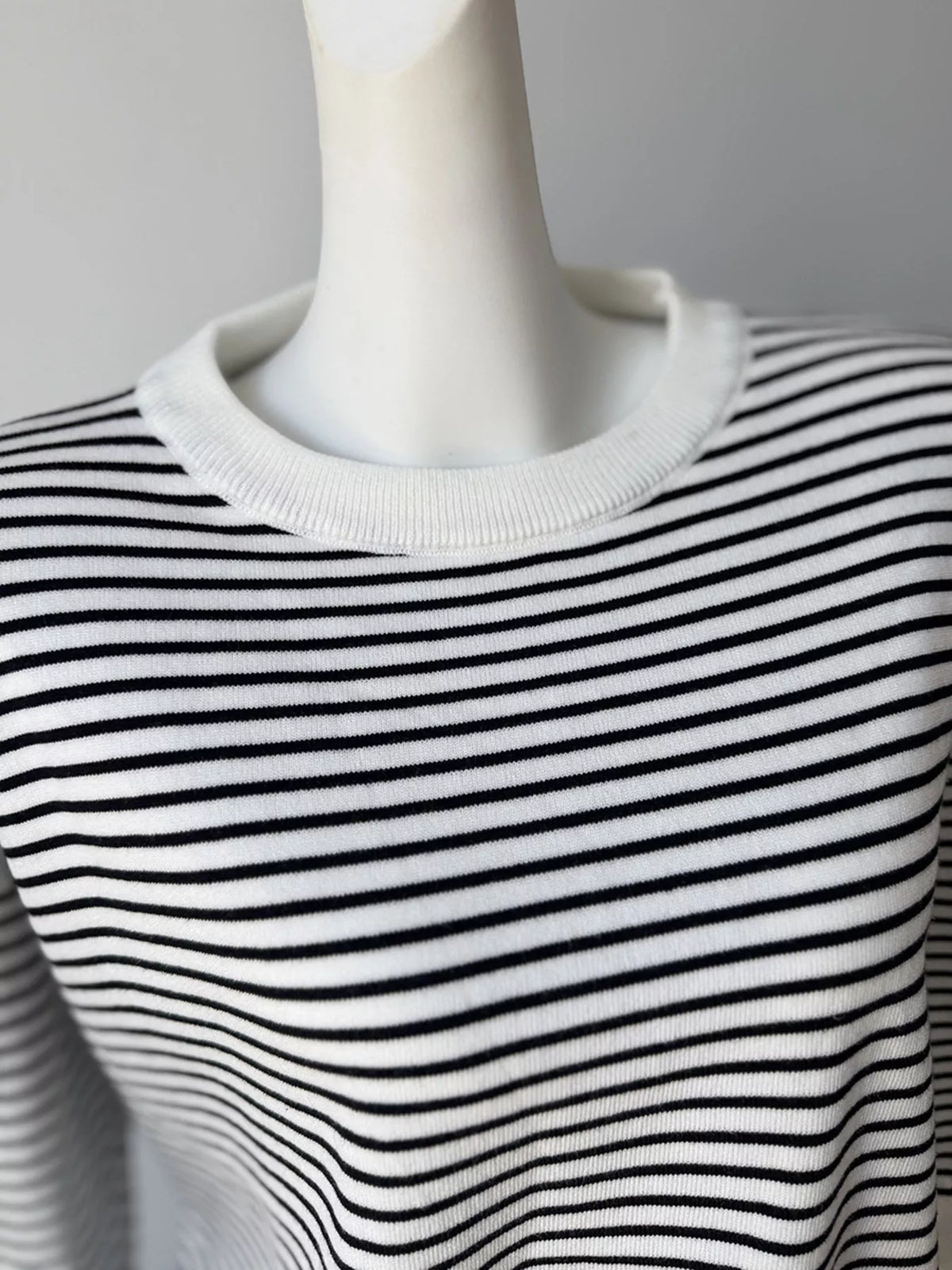 Striped Round Neck Knit Top, view 3