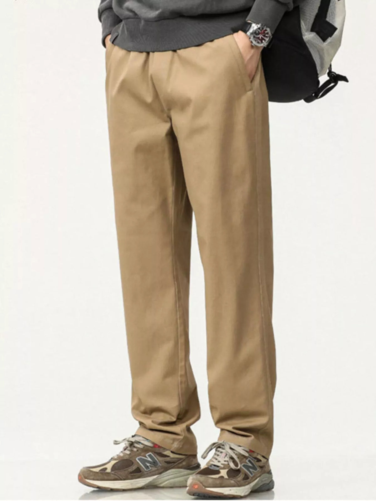 Men's Plus Size Casual Loose Fit Wide Leg Pants, view 5