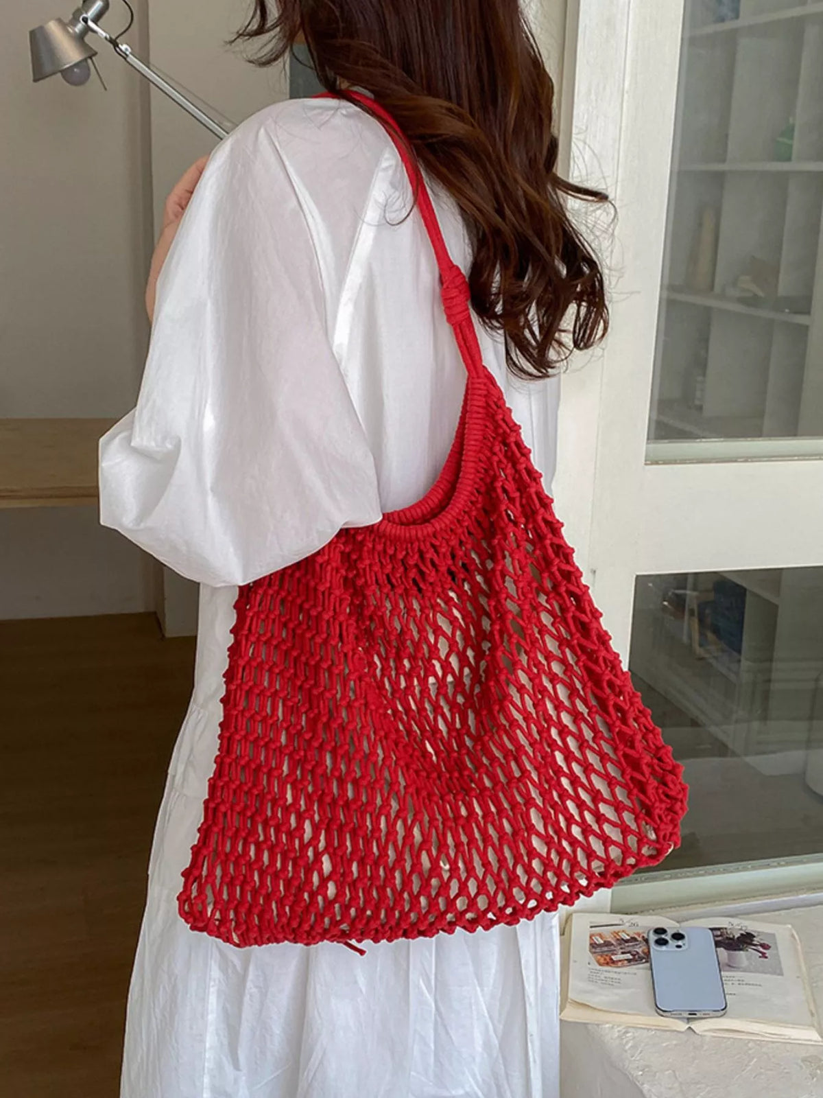 Crochet Knit Shoulder Bag - Lilixa.store
