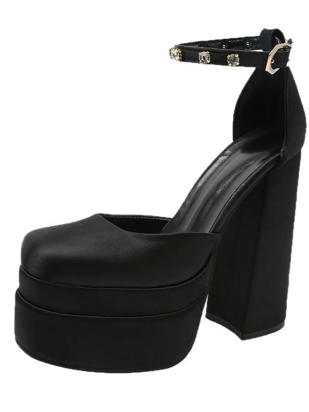 Platform High Heel Ankle Strap Pumps - Lilixa.store