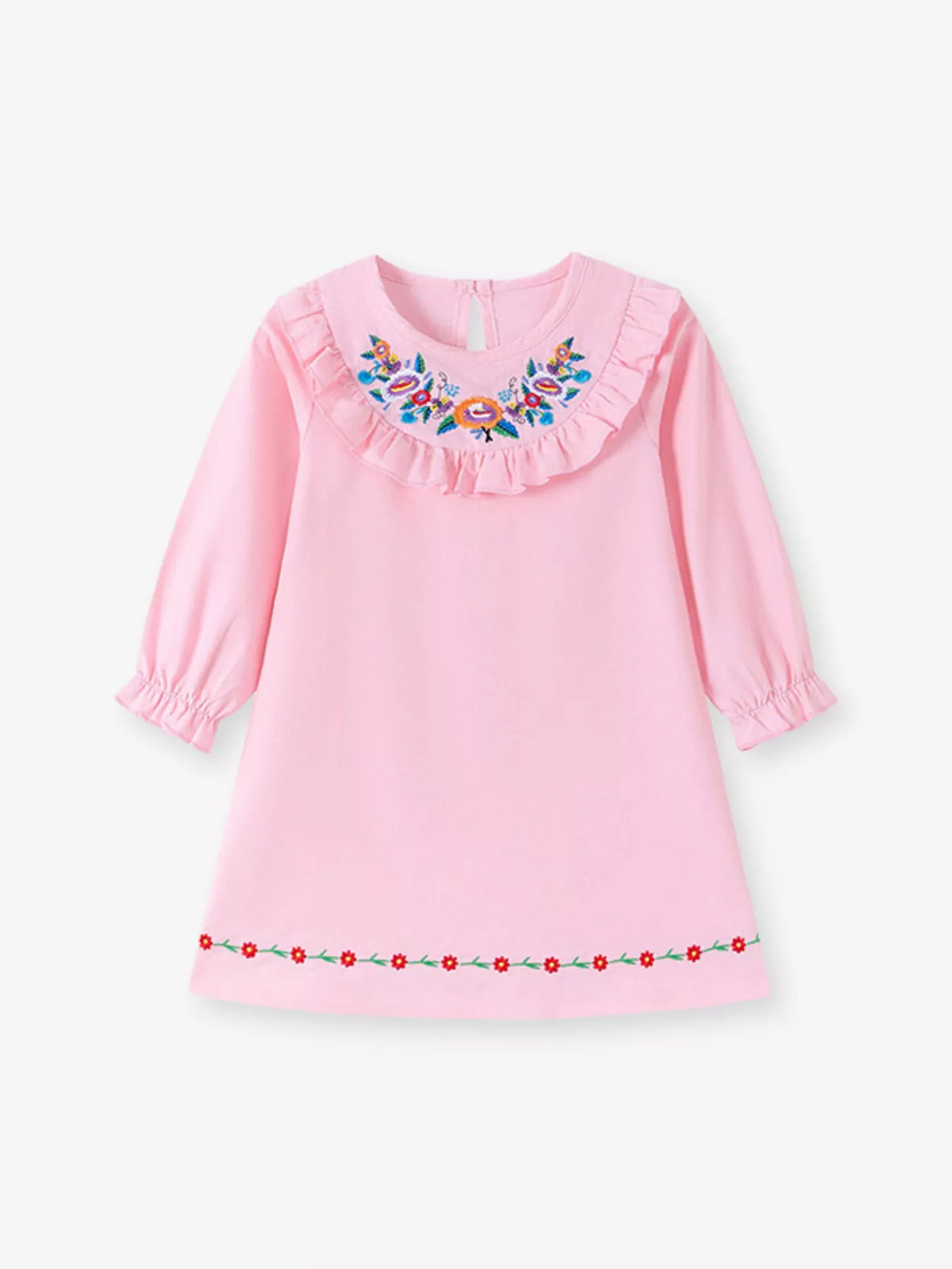 Children's Embroidered Long Sleeve Dress - Lilixa.store