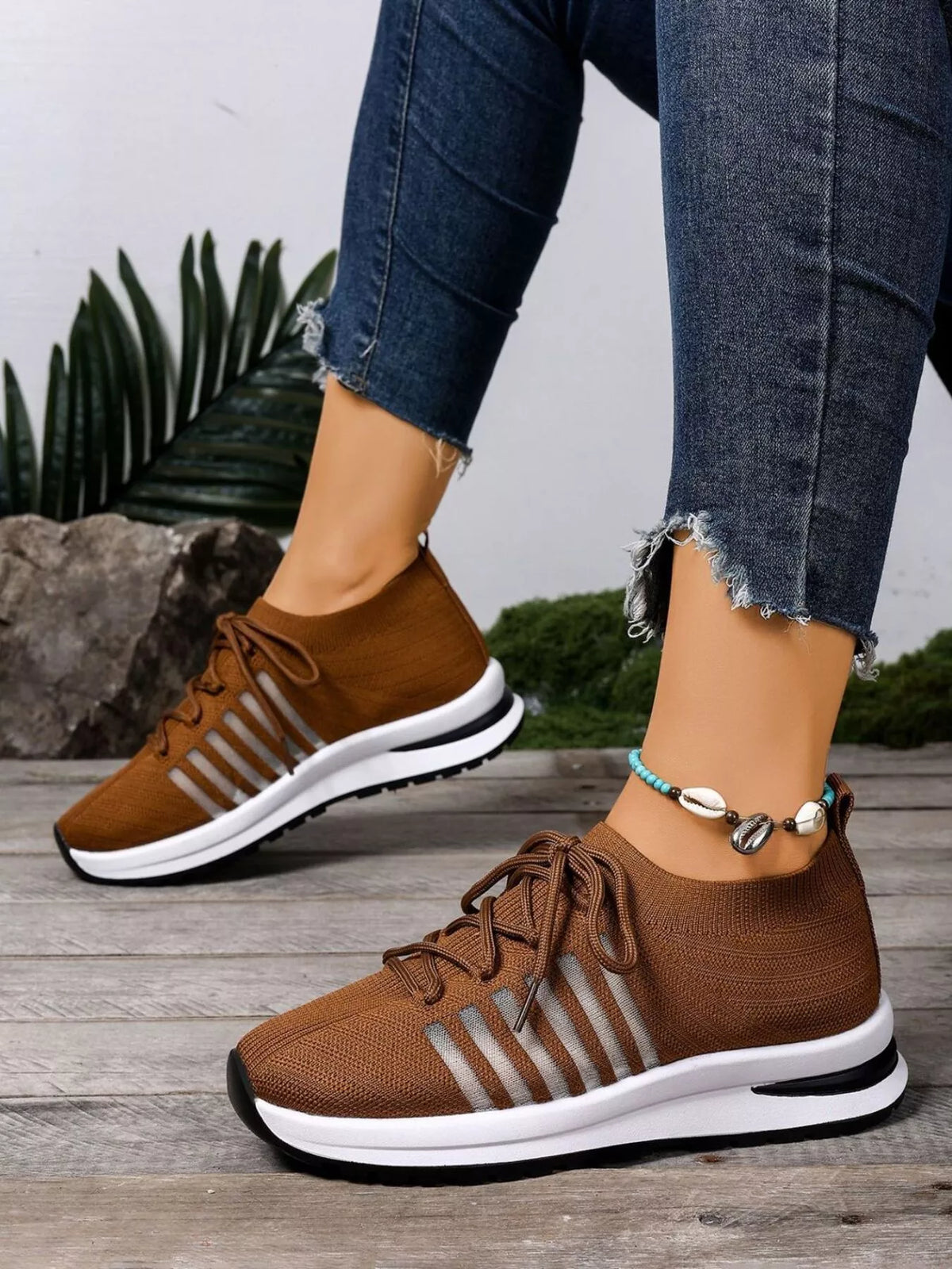 Round Toe Lace Up Athletic - Lilixa.store