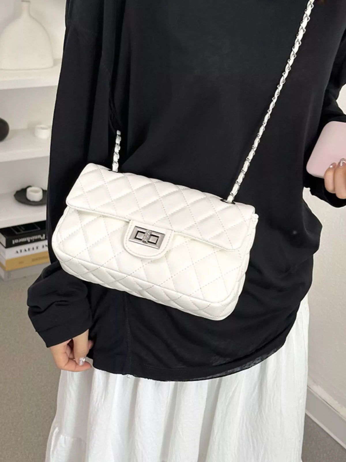 Quilted Chain Crossbody Bag