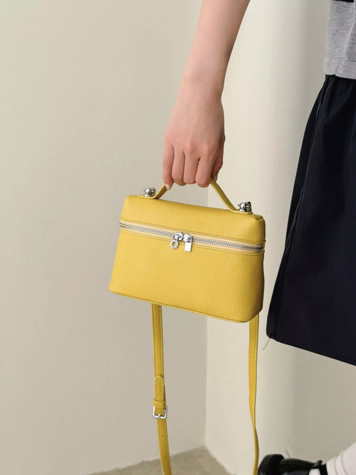 Textured Zipper Crossbody Bag - Lilixa.store