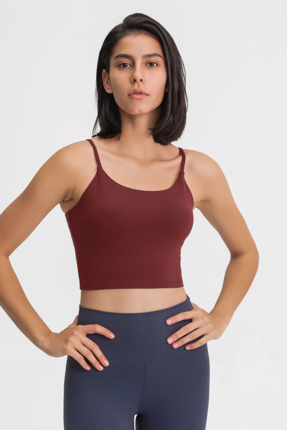 Millennia Feel Like Skin Scoop Neck Sports Cami - Lilixa.store