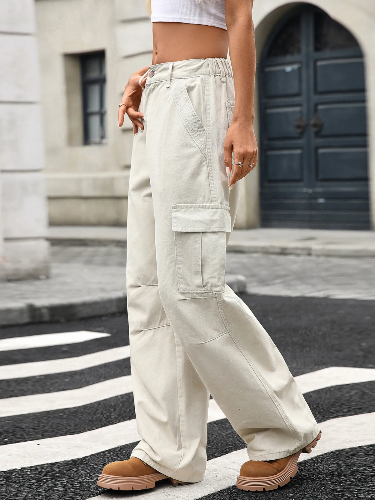 Wide Leg Cargo Jeans - Lilixa.store