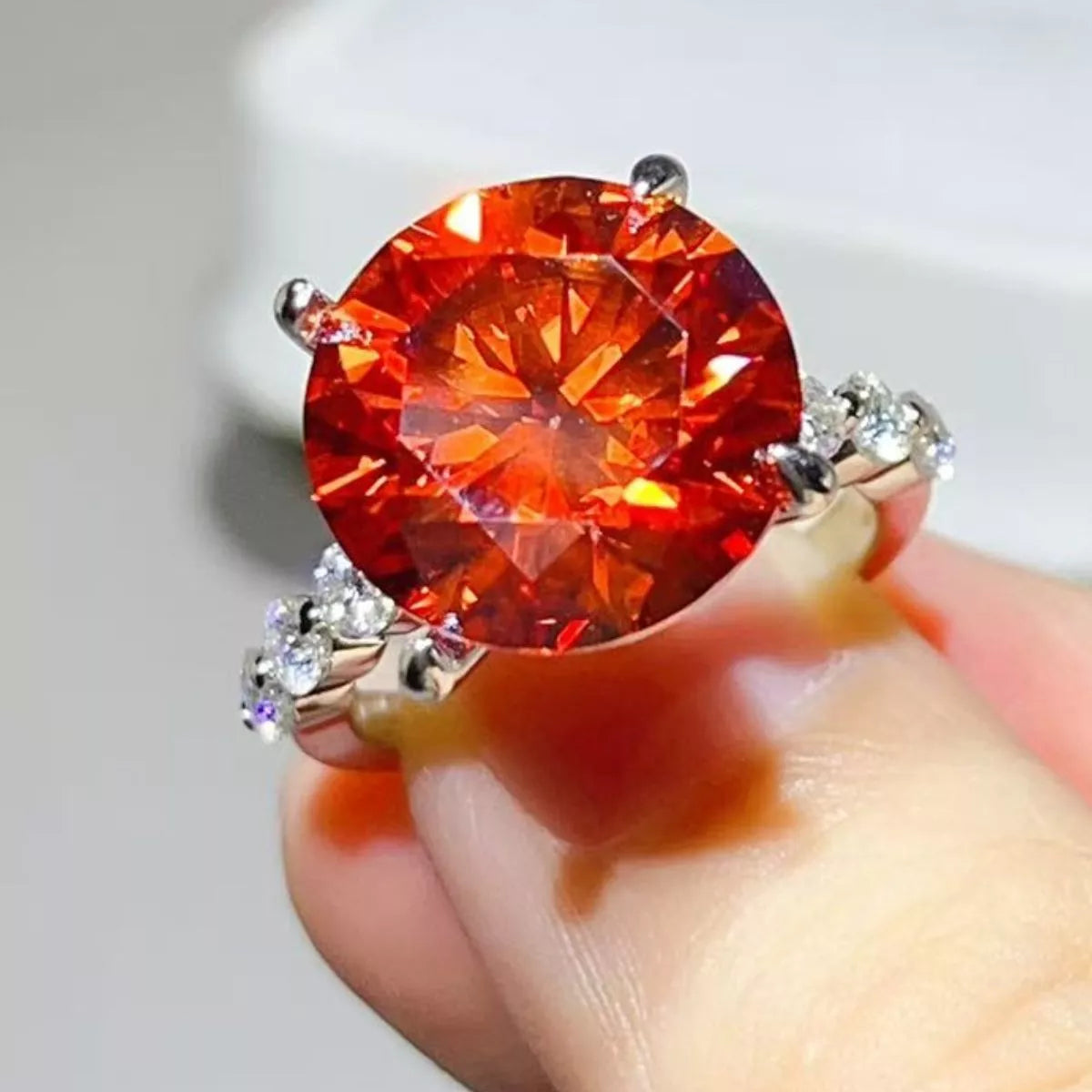 10 Carat Moissanite 925 Sterling Silver Ring