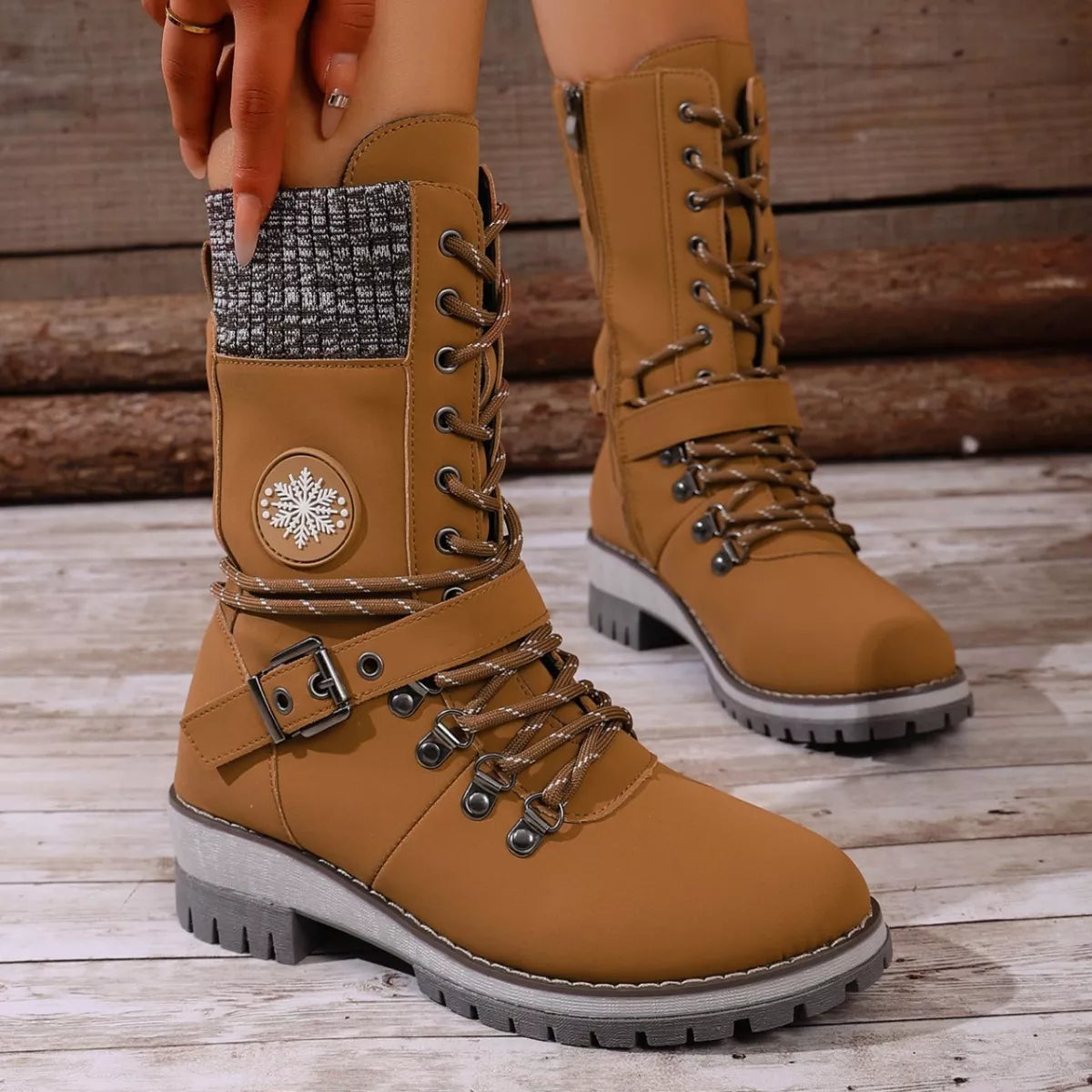 Lace-Up Ankle Combat Boots - Lilixa.store