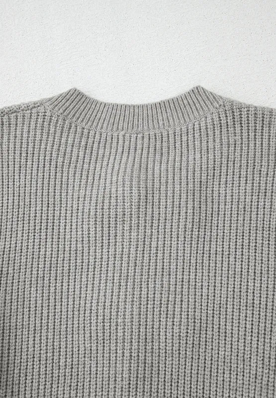 Bow Round Neck Long Sleeve Cardigan - Lilixa.store