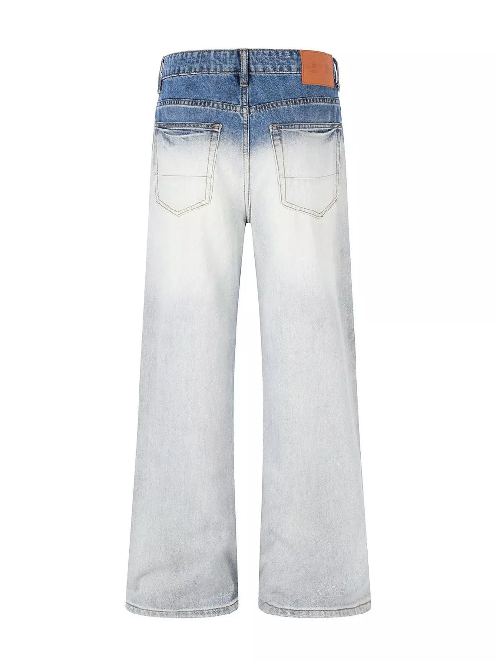 Men's Full Size Washed Wide-Leg Jeans Plus Size - Lilixa.store