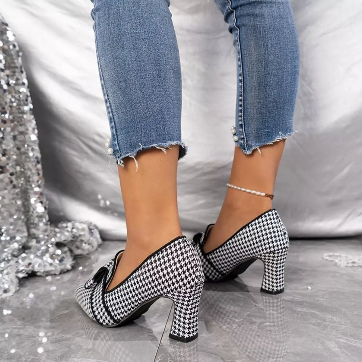 Point Toe Block Heels Pumps - Lilixa.store
